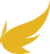 Gold wing icon for Melbourne Asian brothel branding