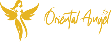 Oriental Angel wordmark with angel symbol for a Melbourne brothel